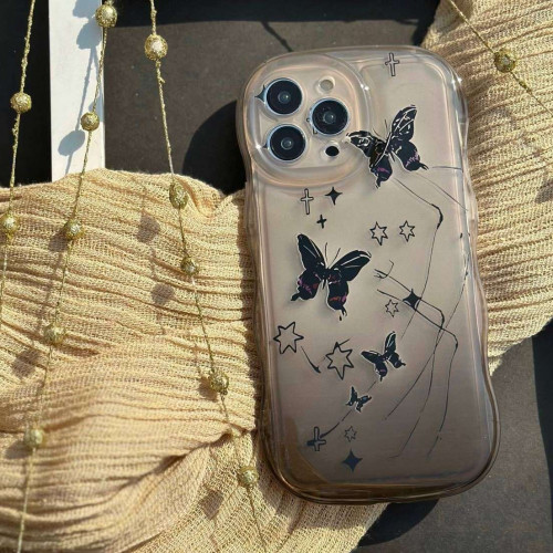 Black Butterfly iPhone 12 Pro case with strap