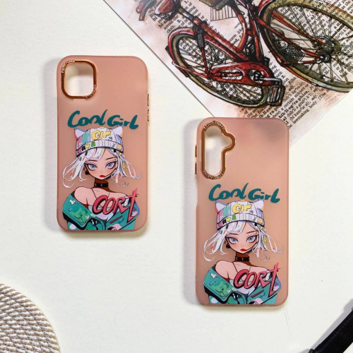 قاب دخترانه طرح Cool Girl نارنجی گوشی آیفون 11