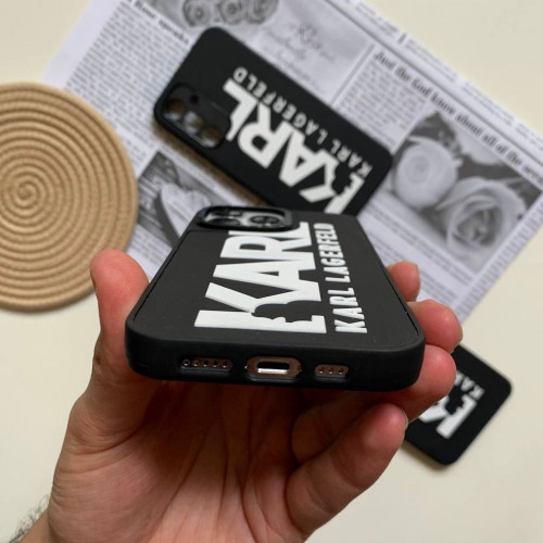 Karl Lagerfeld's case with the outstanding design of the iPhone 13 Pro Max phone