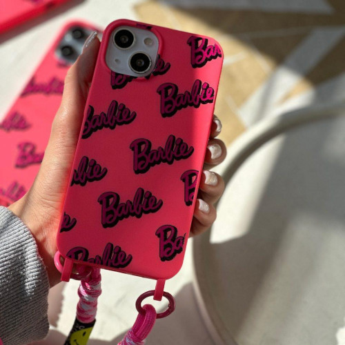 Barbie girl case with iPhone 13 Pro strap