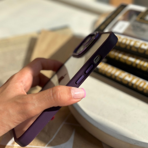 Purple Eason Case Cover iPhone 12-12 Pro ring lens protector