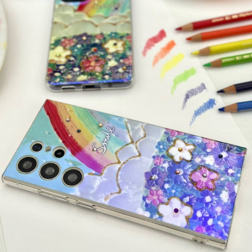 Flower and rainbow case for Samsung A32 ۵g phone