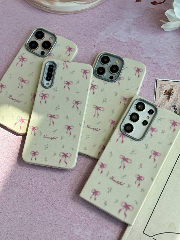 قاب سفید طرح پاپیون صورتی گوشی شیائومی ردمی نوت 13 پرو 4G