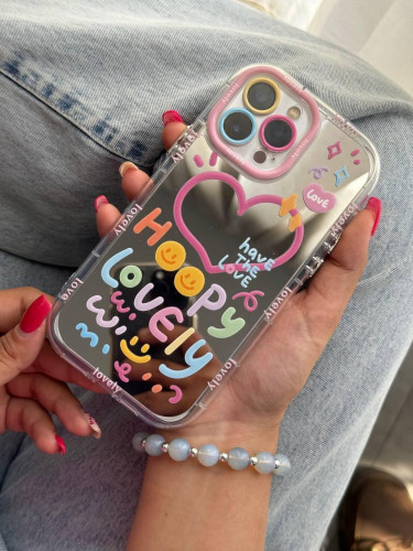 Happy lovely mirror iPhone 13 case