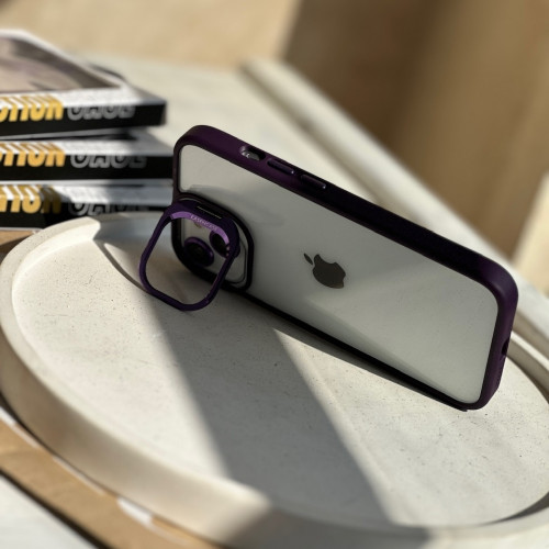 Purple Eason Case Cover iPhone 12-12 Pro ring lens protector