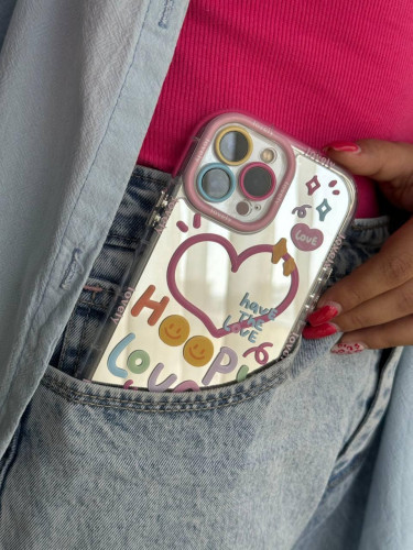 Happy lovely mirror iPhone 13 case