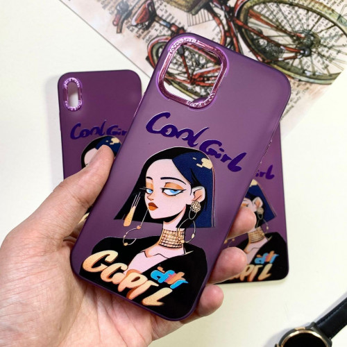  Purple Cool Girl design for Samsung S21 FE