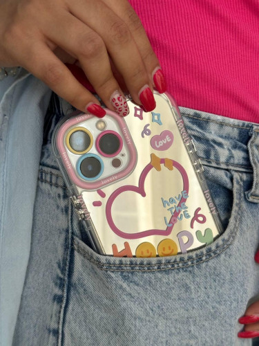 Happy lovely mirror iPhone 13 case