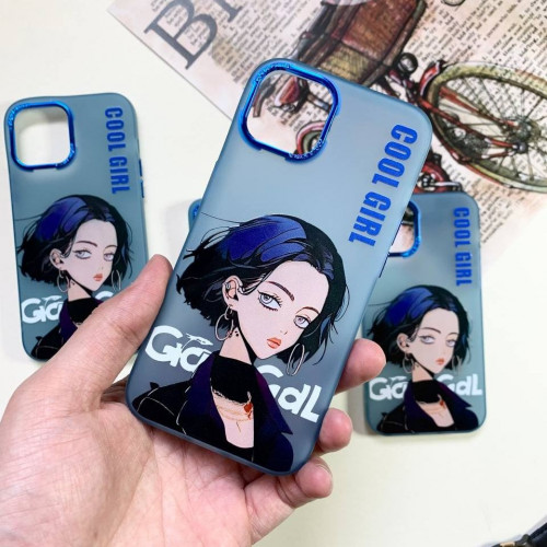 Blue Cool Girl design for iPhone X-Xs