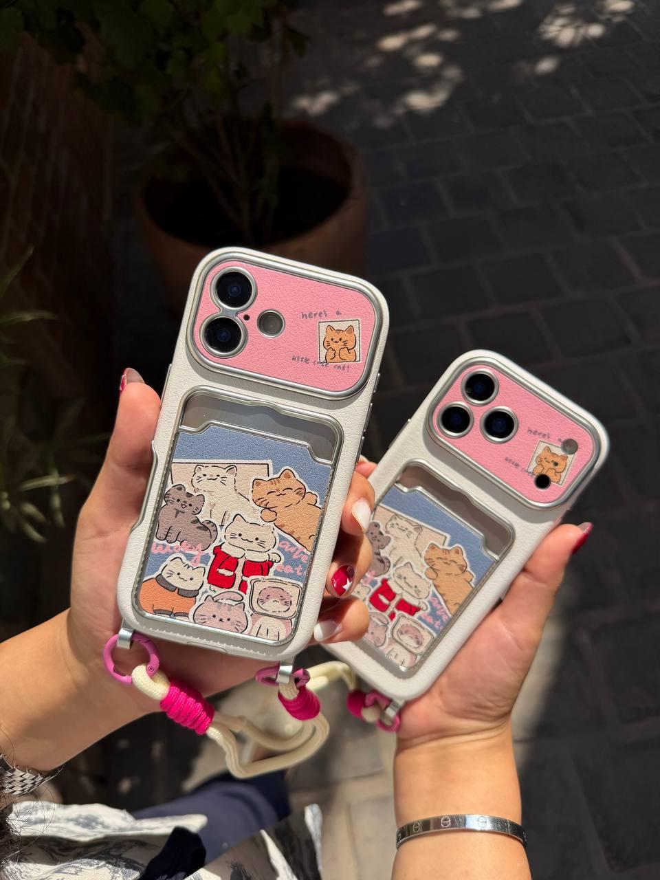 قاب City Cat طرح گربه های فانتزی بنددار گوشی آیفون 17 پرومکس